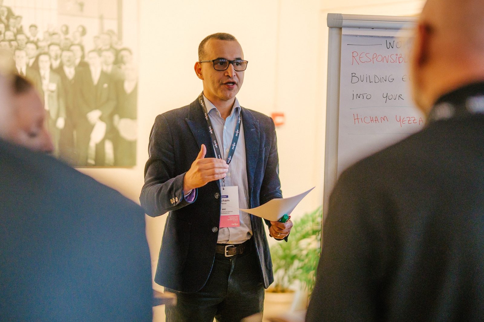 Hicham Yezza leading a workshop on responsible AI at the Digital Growth Summit in Leuven